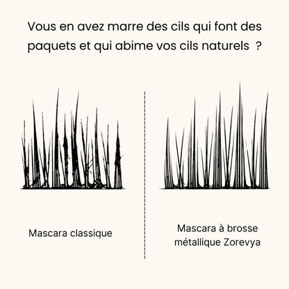 Mascara Zorevya™ - Brosse Métallique